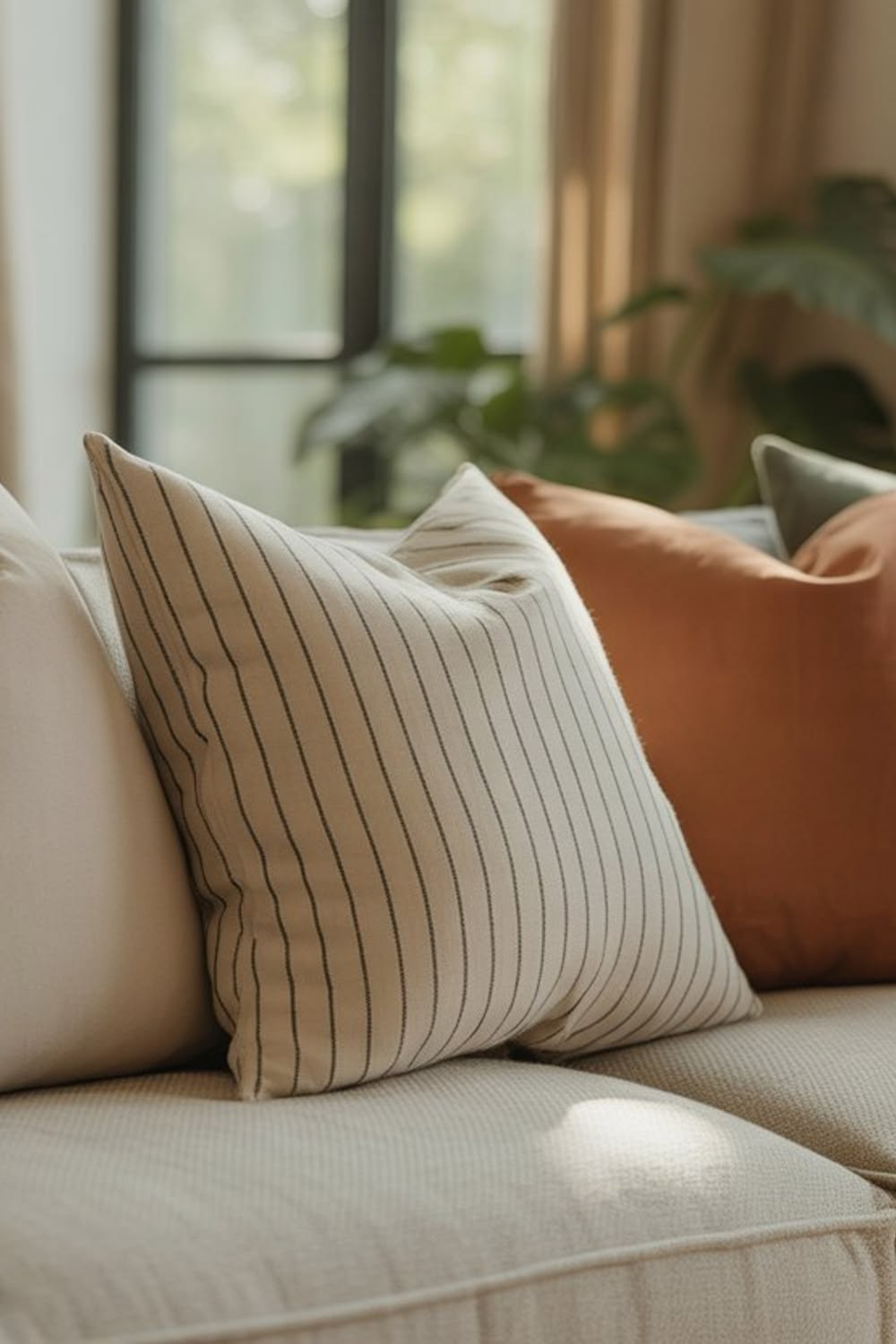 Lounge cushions in a styled interior