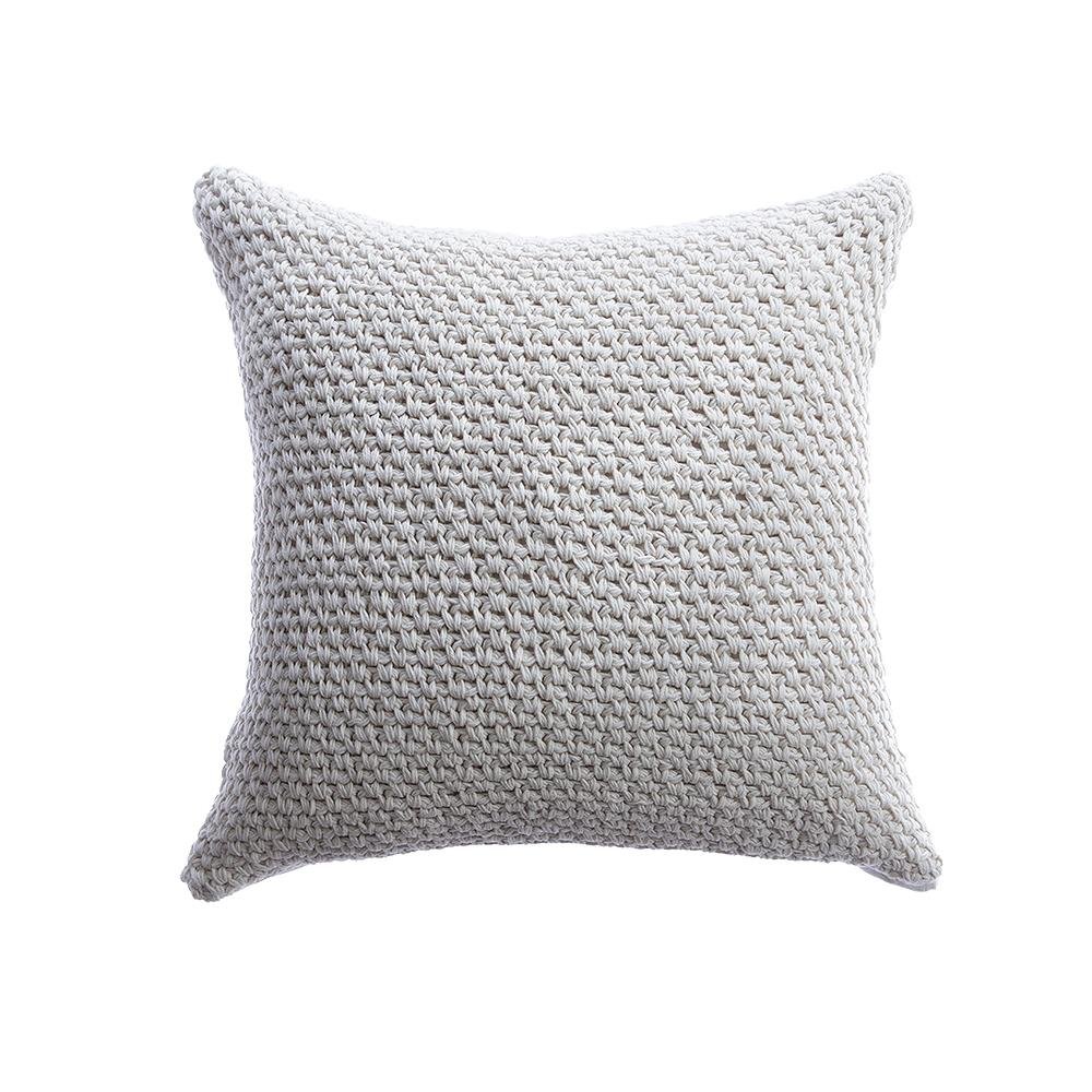 Cotton Knit Textured Throw Pillow - Image 4