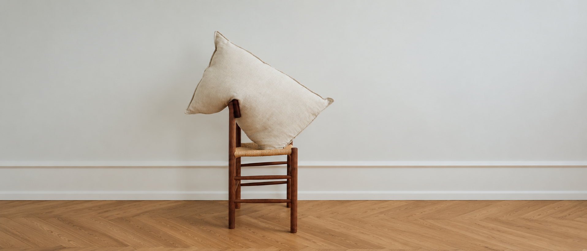 Soft furnishings arranged in a modern interior