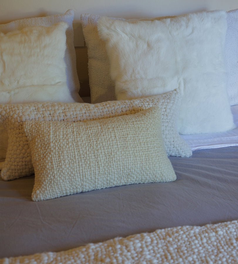Rabbit Fur Plush Accent Pillow - Image 10