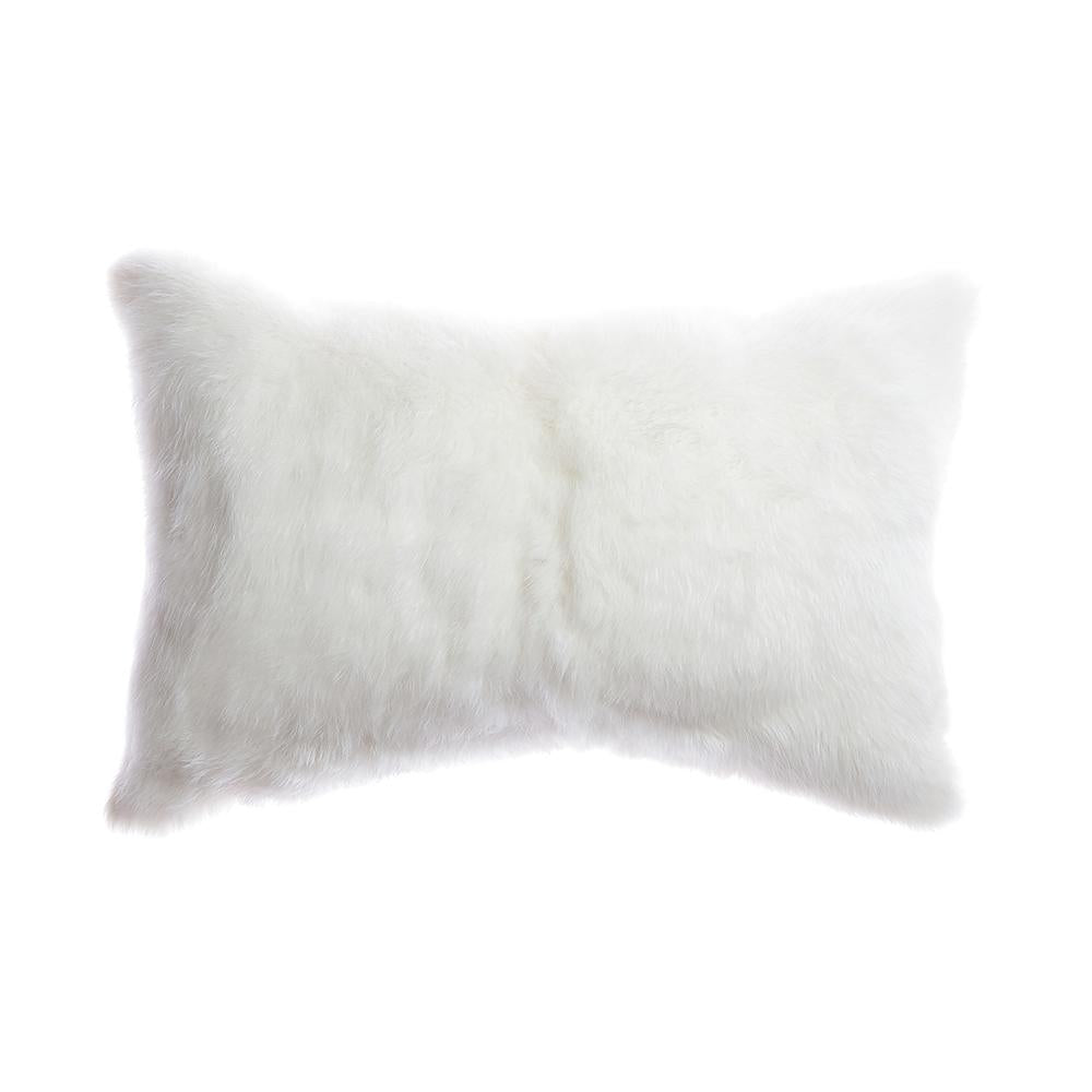 Rabbit Fur Plush Accent Pillow - Image 7