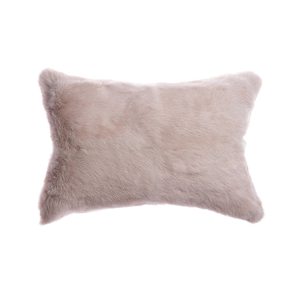 Rabbit Fur Plush Accent Pillow - Image 4