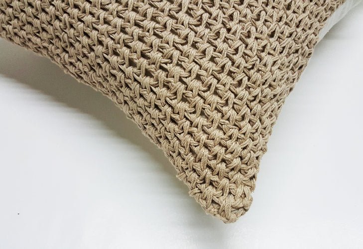 Cotton Knit Textured Throw Pillow - Image 6