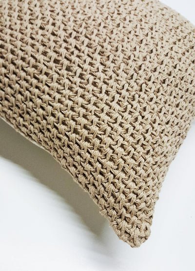 Cotton Knit Textured Throw Pillow - Image 7