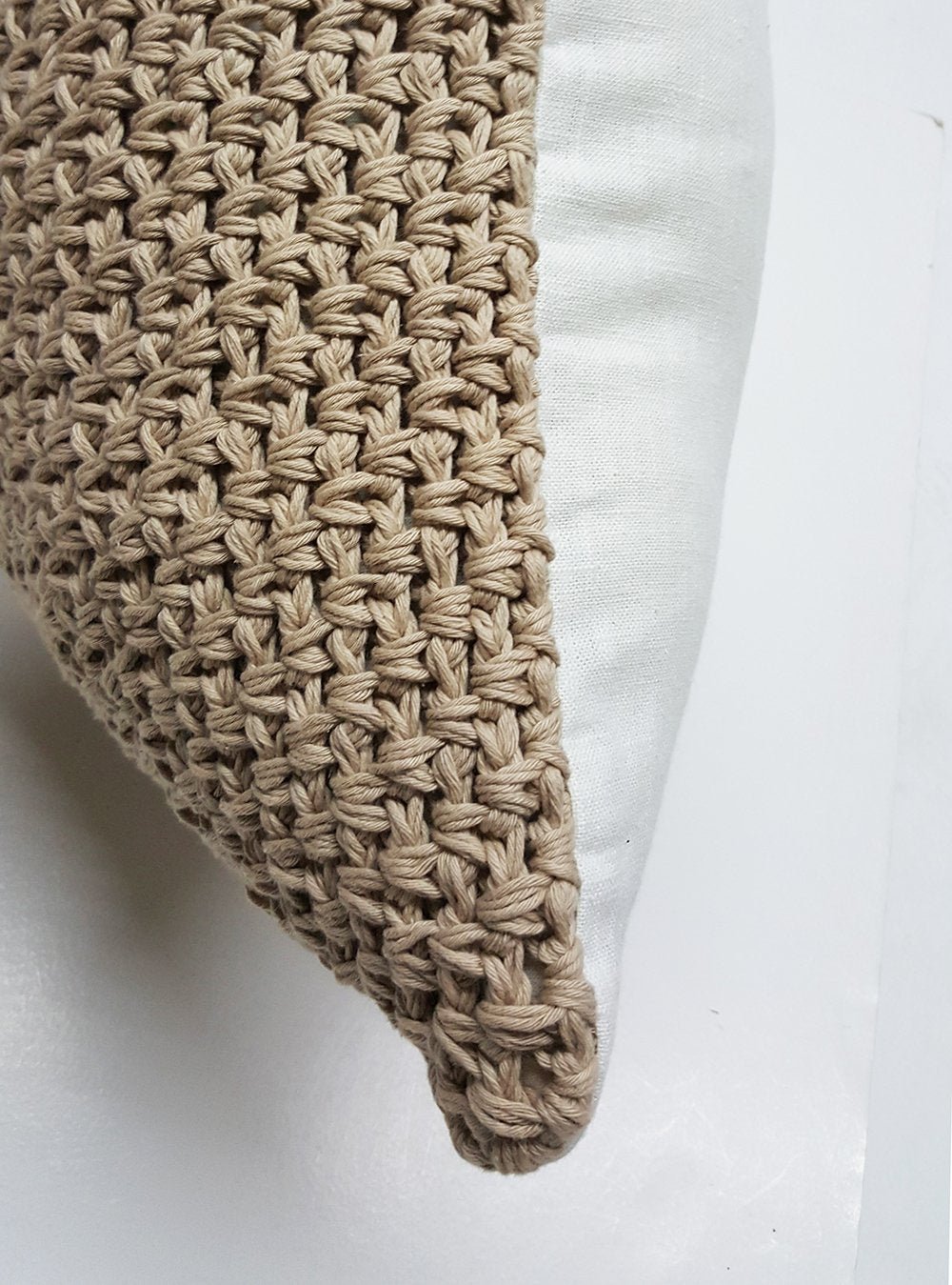 Cotton Knit Textured Throw Pillow - Image 5