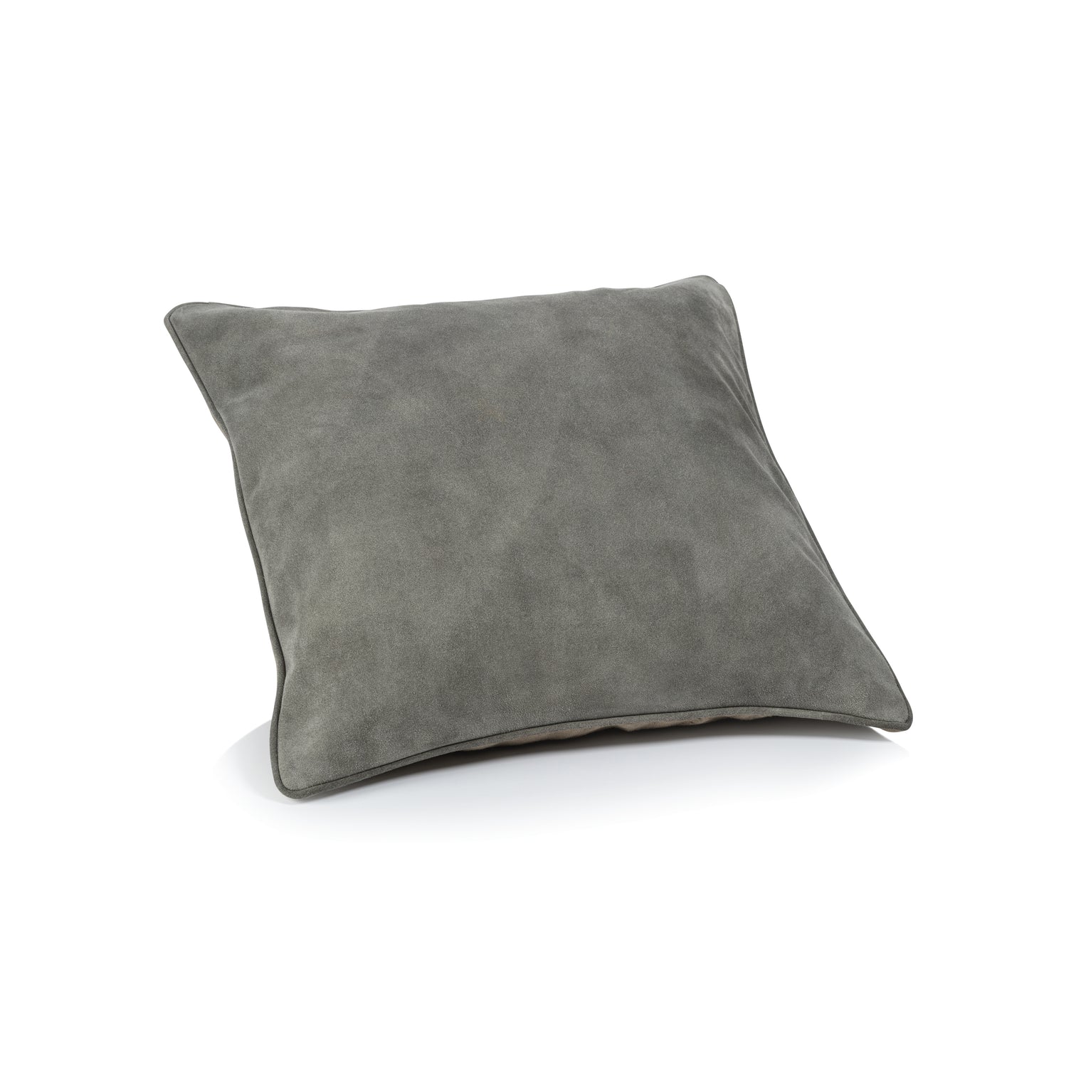 Shoreline Gray Suede Linen Blend Accent Pillow - Image 5