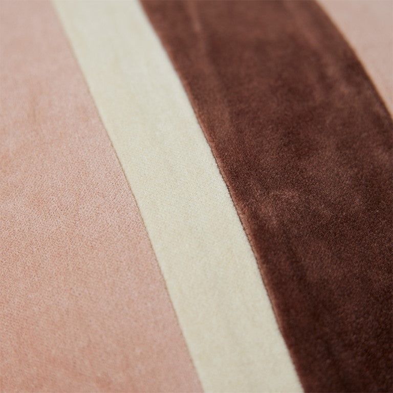 Striped velvet pillow Rose - Image 5
