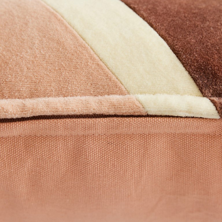 Striped velvet pillow Rose - Image 6