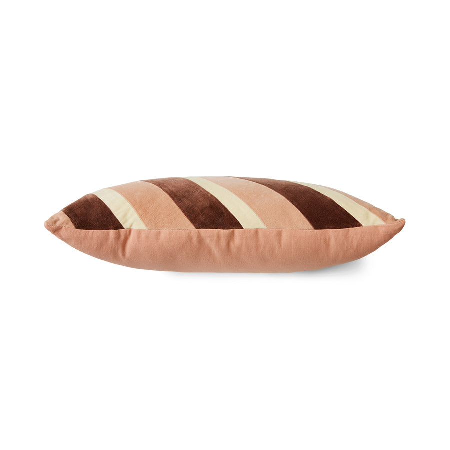 Striped velvet pillow Rose - Image 3